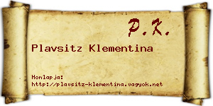 Plavsitz Klementina névjegykártya